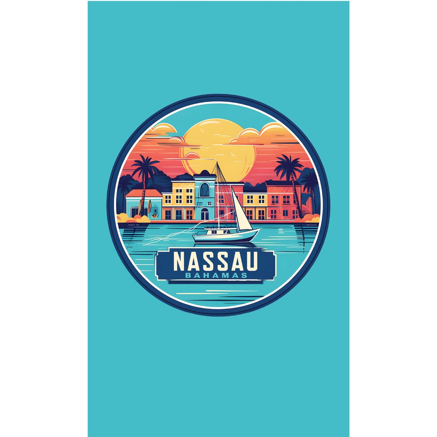 Nassau the Bahamas Design A Souvenir Metal Sign 9 x 15 Image 1