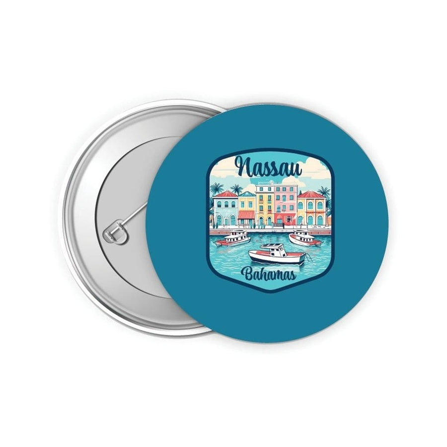 Nassau the Bahamas Design C Souvenir Small 2-Inch Button Pin 4 Pack Image 1