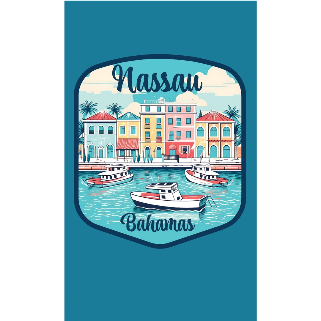 Nassau the Bahamas Design C Souvenir Metal Sign 9 x 15 Image 1