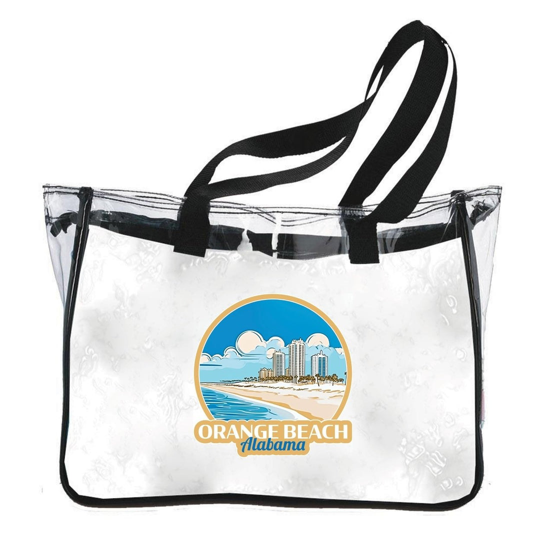 Orange Beach Alabama Design A Souvenir Clear Tote Bag Image 1