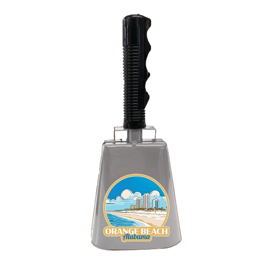 Orange Beach Alabama Design A Souvenir Destination Cowbell Image 1