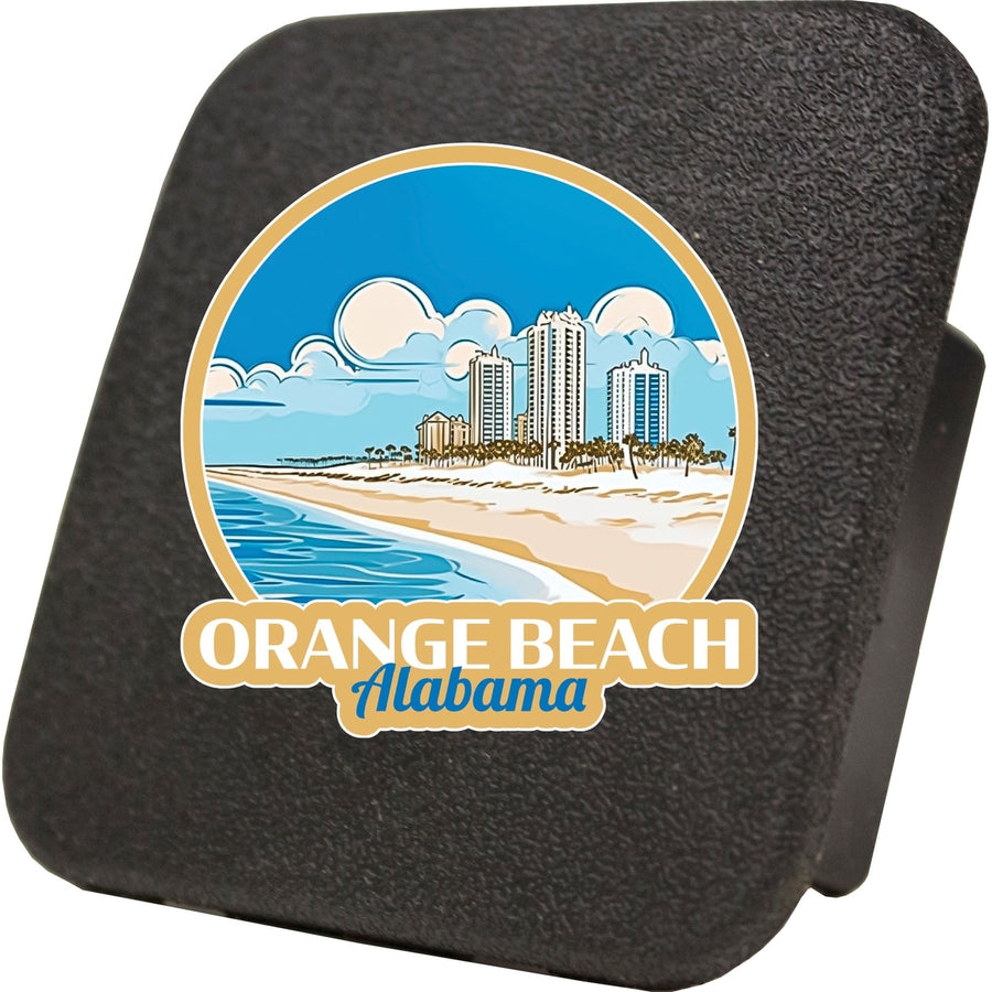 Orange Beach Alabama Design A Souvenir Rubber Trailer Hitch Cover Image 1