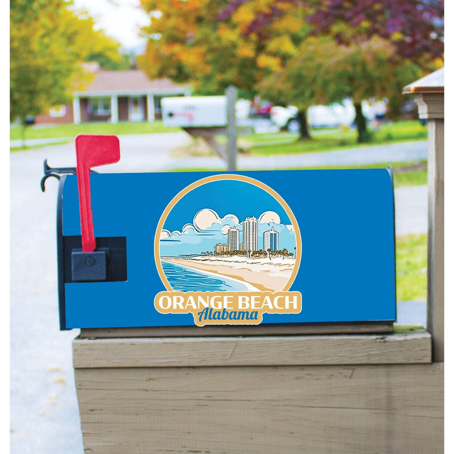 Orange Beach Alabama Design A Souvenir Magnetic Mailbox Cover Image 1