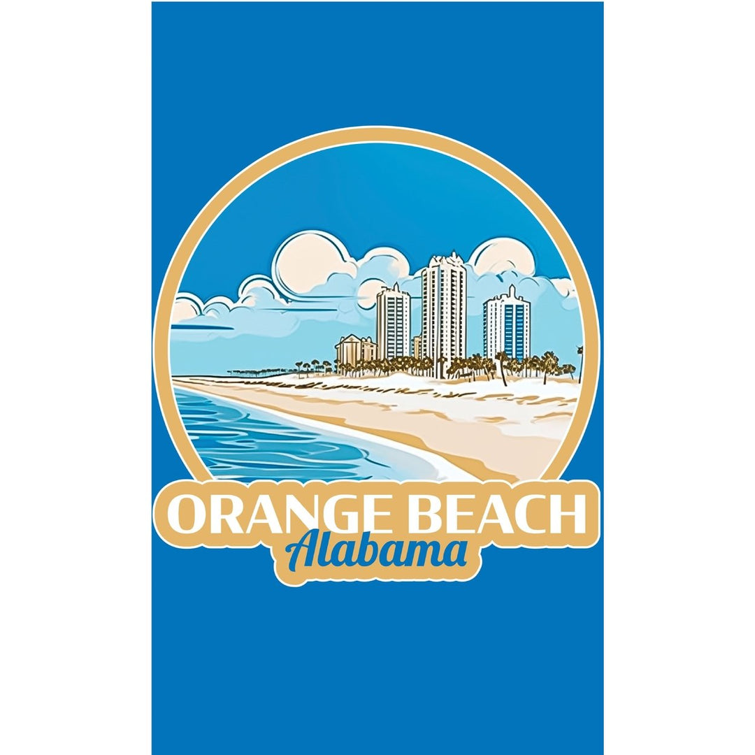 Orange Beach Alabama Design A Souvenir Metal Sign 9 x 15 Image 1