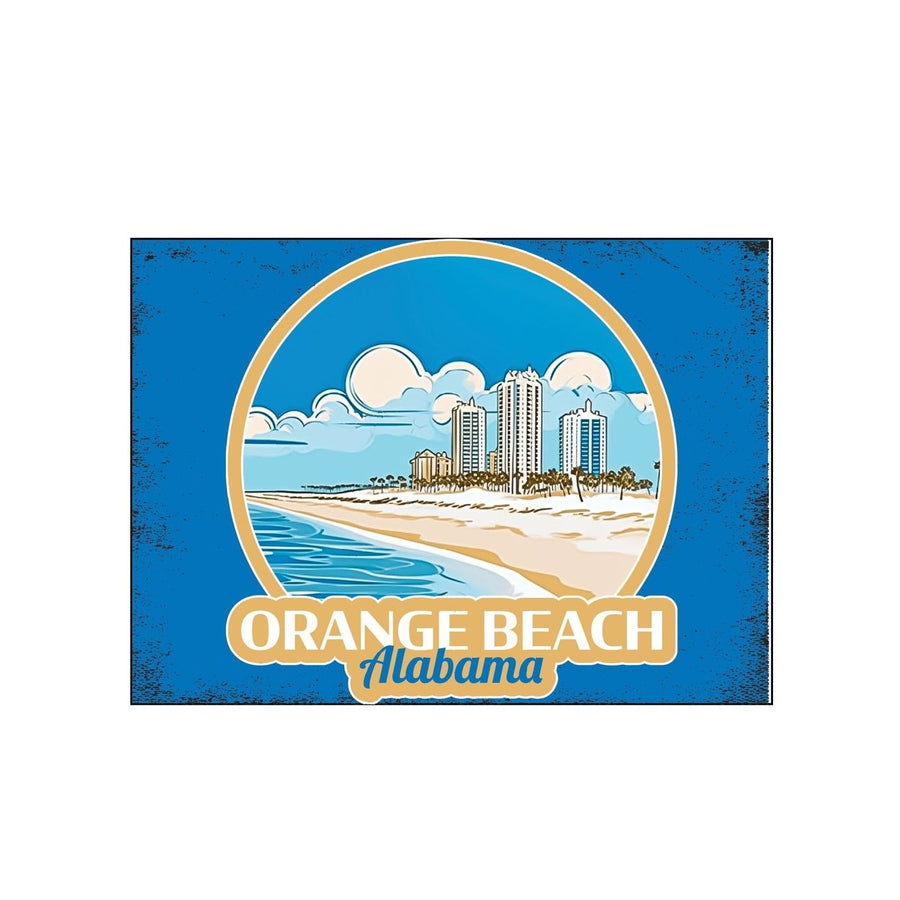 Orange Beach Alabama Design A Souvenir Wood sign with frame 5x7 Image 1