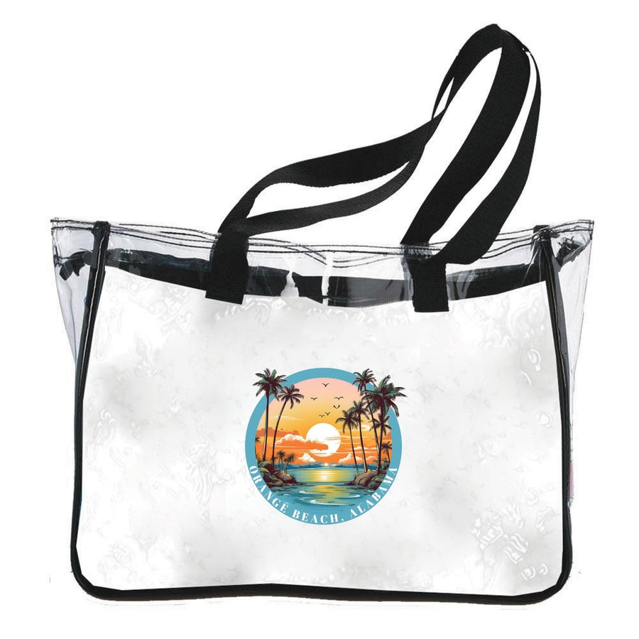 Orange Beach Alabama Design B Souvenir Clear Tote Bag Image 1