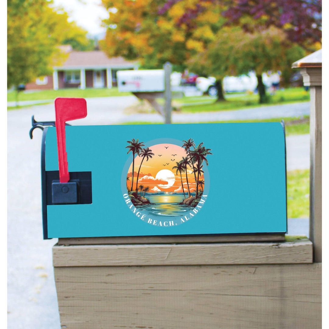 Orange Beach Alabama Design B Souvenir Magnetic Mailbox Cover Image 1