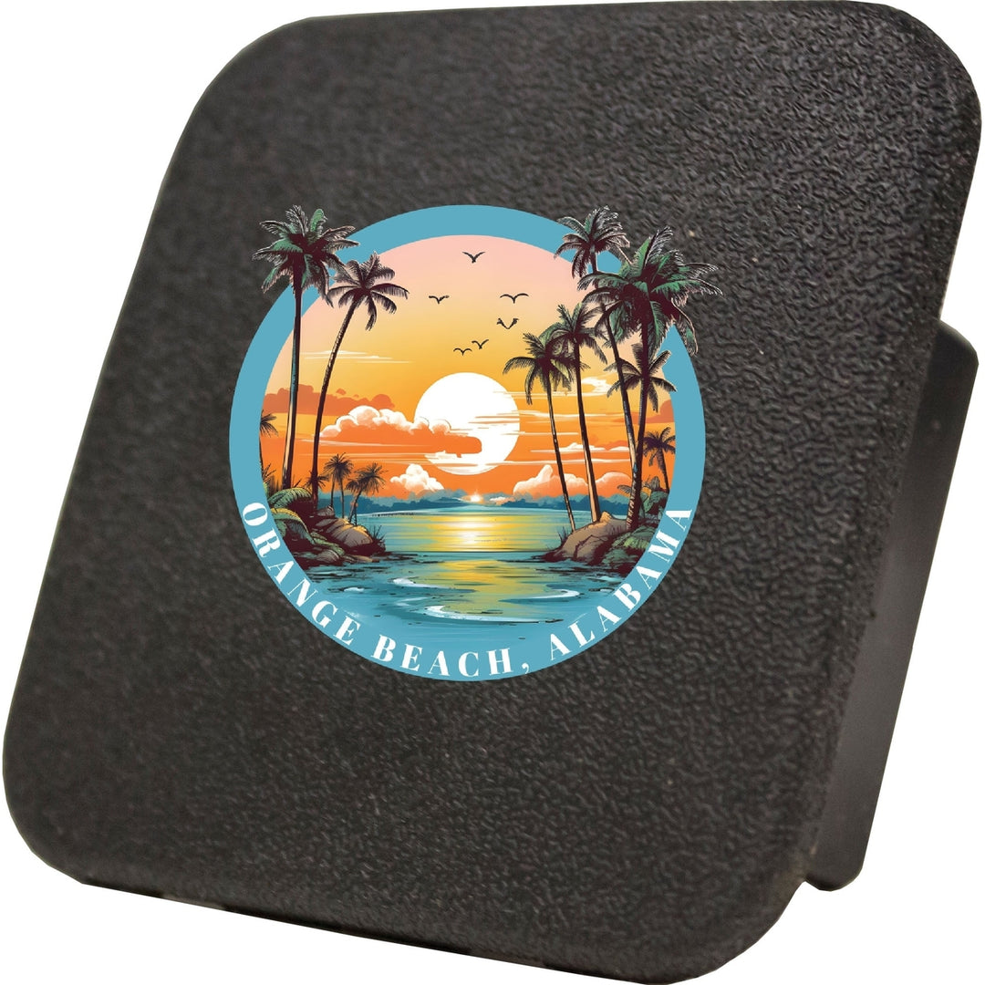 Orange Beach Alabama Design B Souvenir Rubber Trailer Hitch Cover Image 1