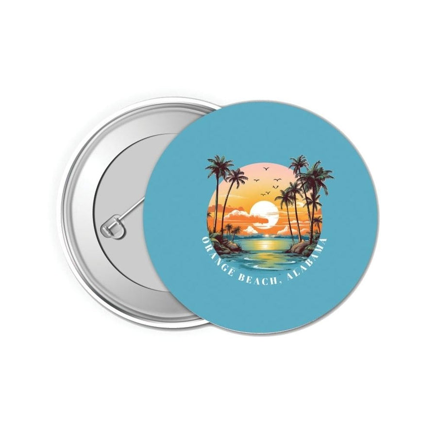 Orange Beach Alabama Design B Souvenir Small 1-Inch Button Pin 4 Pack Image 1