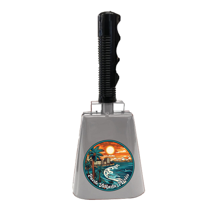 Puerto Vallarta Mexico Design B Souvenir Destination Cowbell Image 1