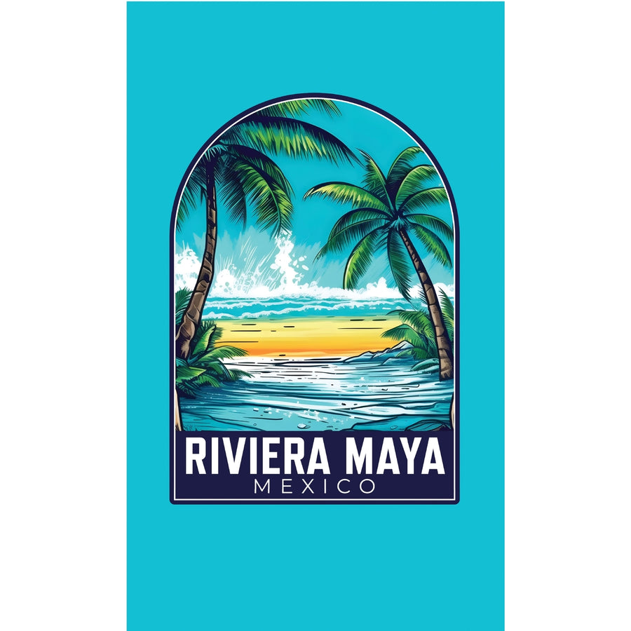 Riviera Maya Mexico Design B Souvenir Metal Sign 9 x 15 Image 1