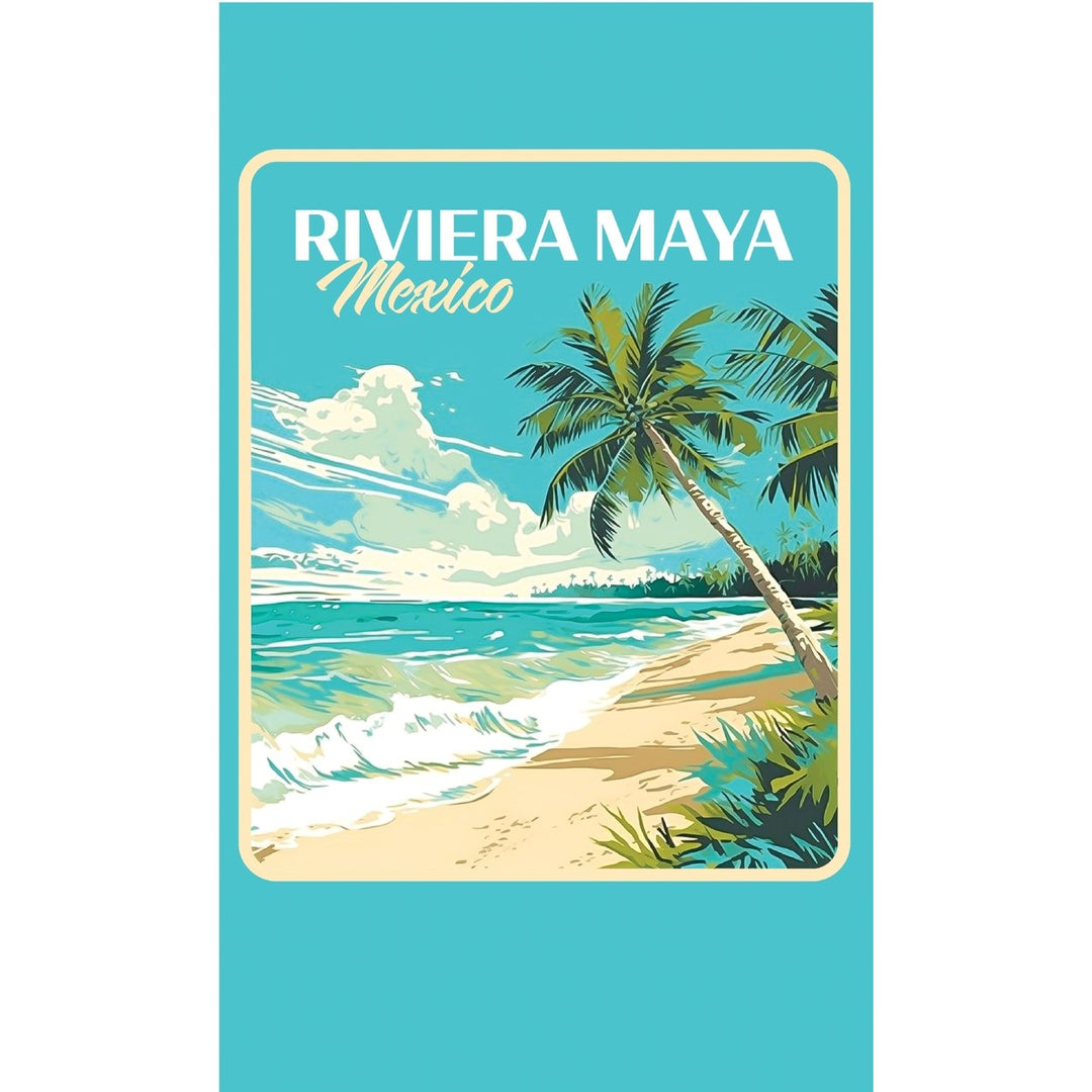 Riviera Maya Mexico Design C Souvenir Metal Sign 9 x 15 Image 1