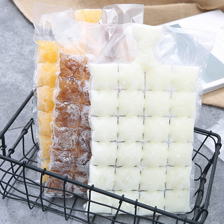 10Pcs Ice Cube Mold Disposable Self-Sealing Ice Cube Bags Transparent Faster Freezing Ice-making Mold Bag Kitchen Image 6