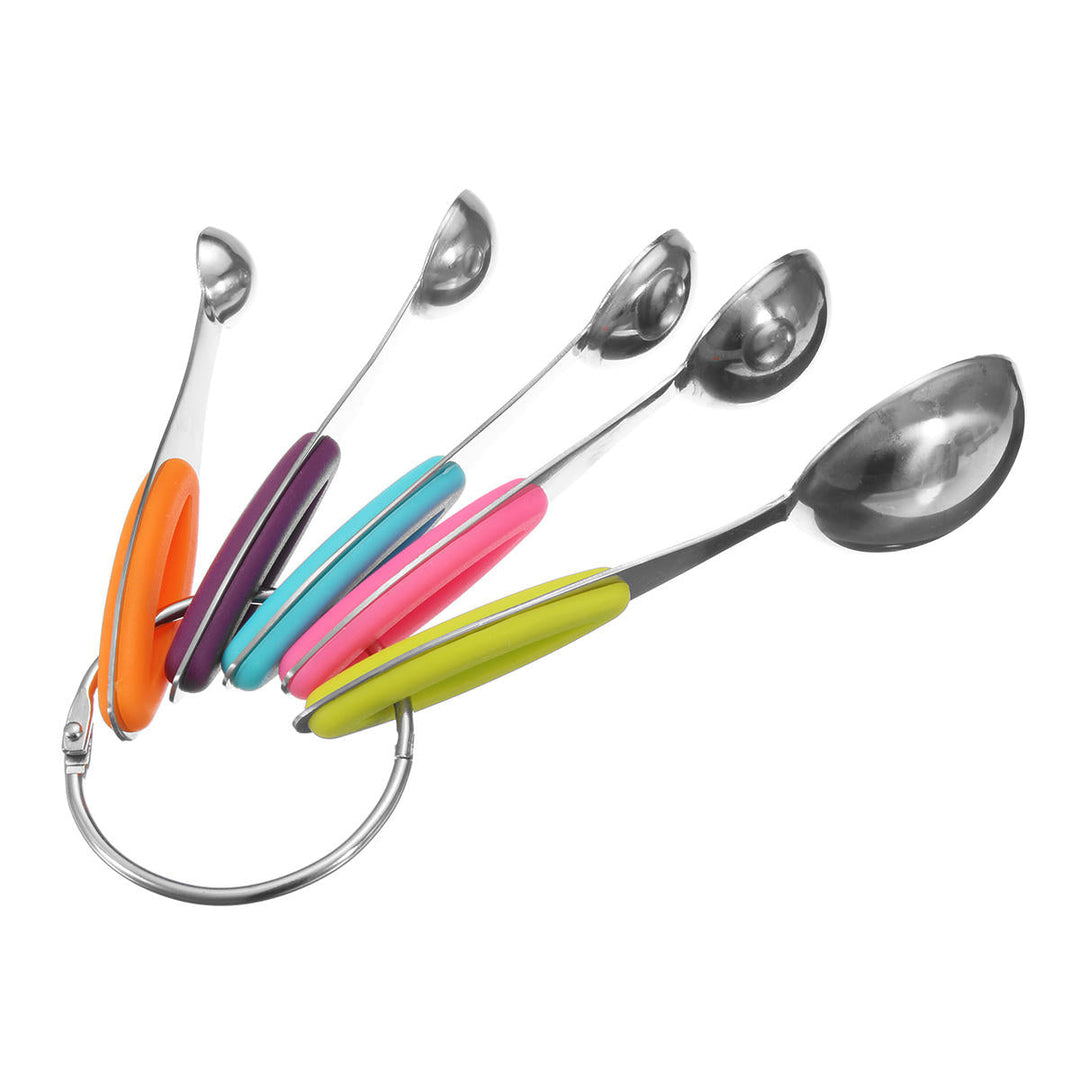 10Pcs Stainless Steel Measuring Cups and Spoons Tea Spoon Set Kitchen Tool Image 6