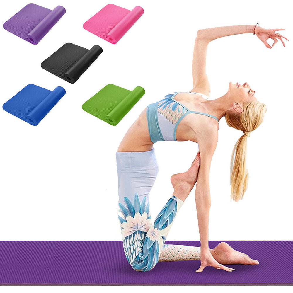 10mm Thickness Yoga Mats Non-slip Tasteless Fitness Pilates Mat Home Gym Sports Pads Image 2