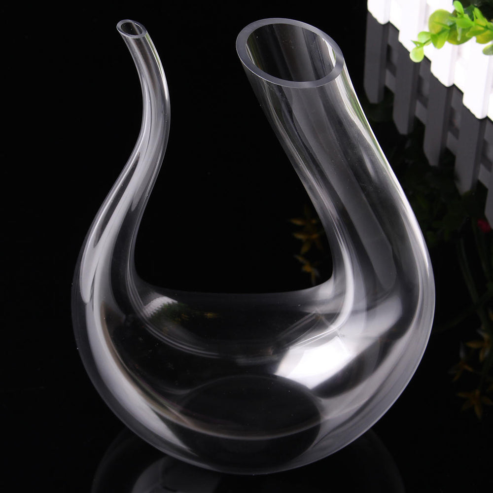 1.5L Wine Champange Glass Decanter U-shaped Bottle Jug Pourer Aerator Lead Free Crystal Glass Image 2