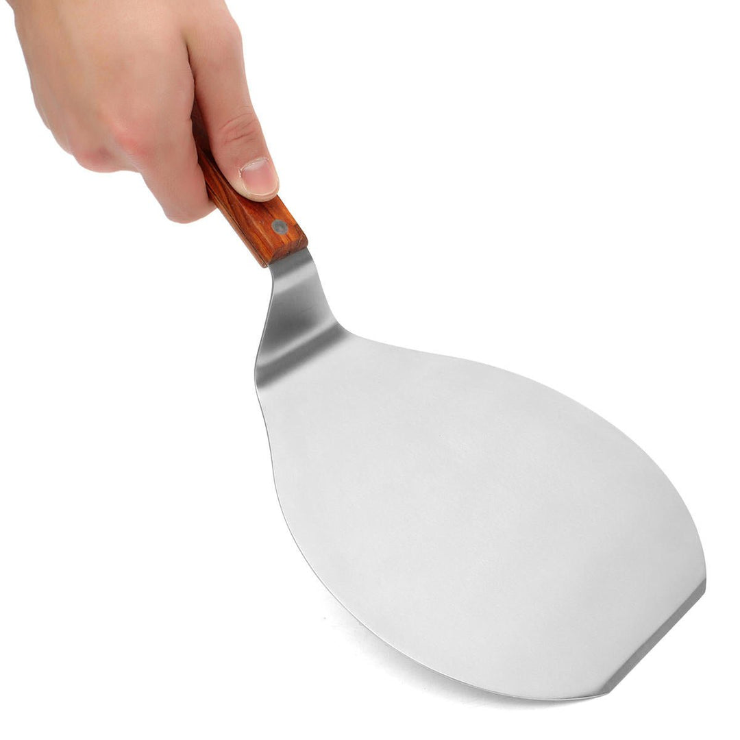 13 Inch Stainless Steel Pizza Plate Spatula Peel Shovel Cake Lifter Holder Baking Tool Image 4