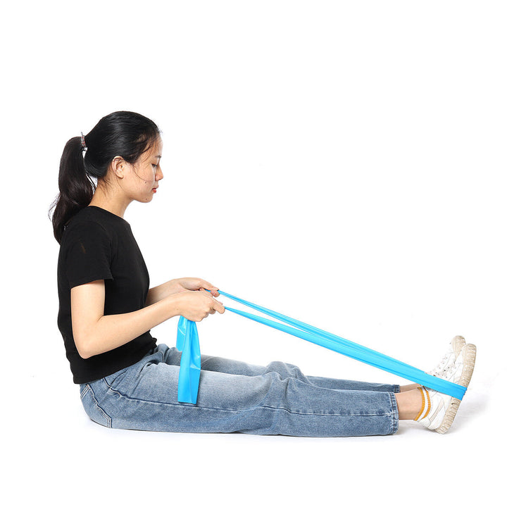 1.5m Yoga Resistance Bands Fitness Pilates Flexbands Gym Training Workout Stretch Belt Image 11