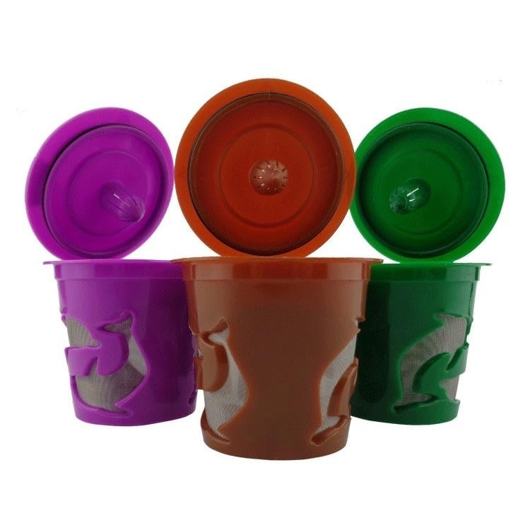 13 Refillable Coffee Capsule Cup Multiple Color Doiphin Reusable Refilling Filter For N Image 2