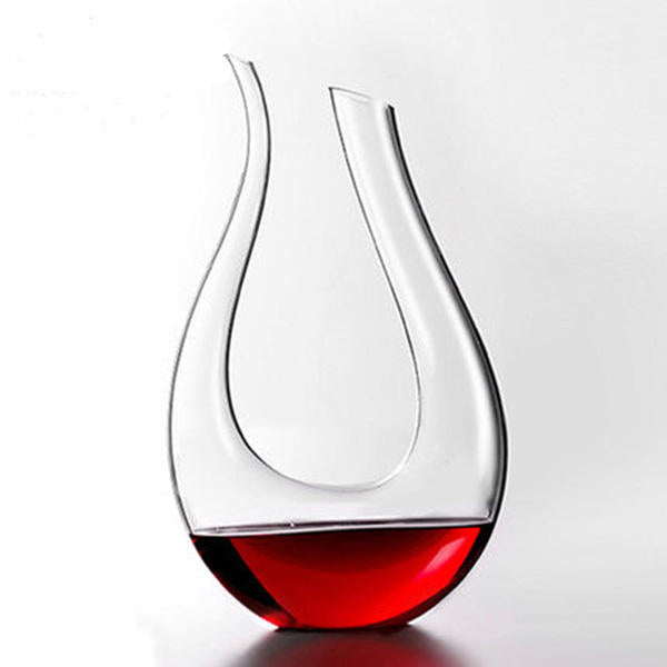 1200ml Luxurious Crystal Glass U-shaped Horn Wine Decanter Wine Pourer Red Wine Carafe Aerator Image 10