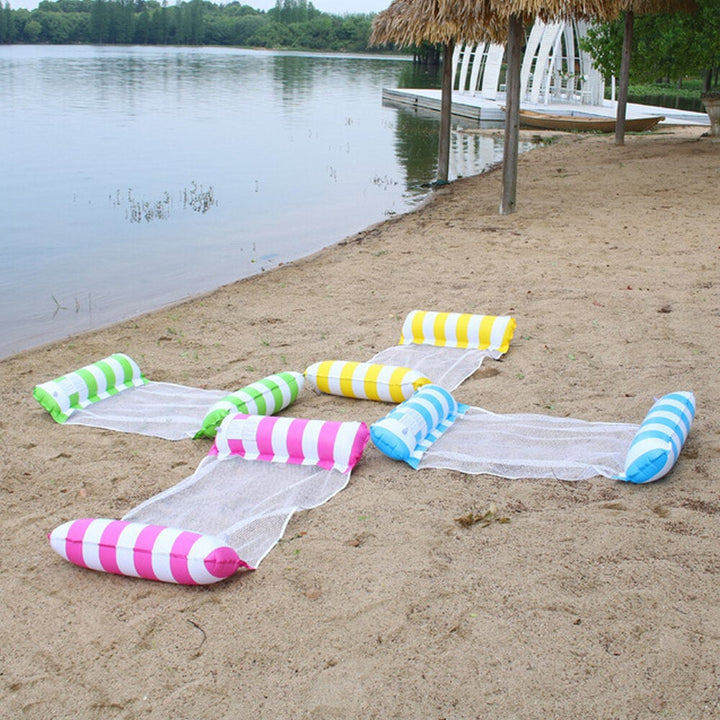 12065CM Hammock Foldable Dual-use Backrest Inflatable Toys Water Play Lounge Chair Floating Bed Leisure Toy with Image 4