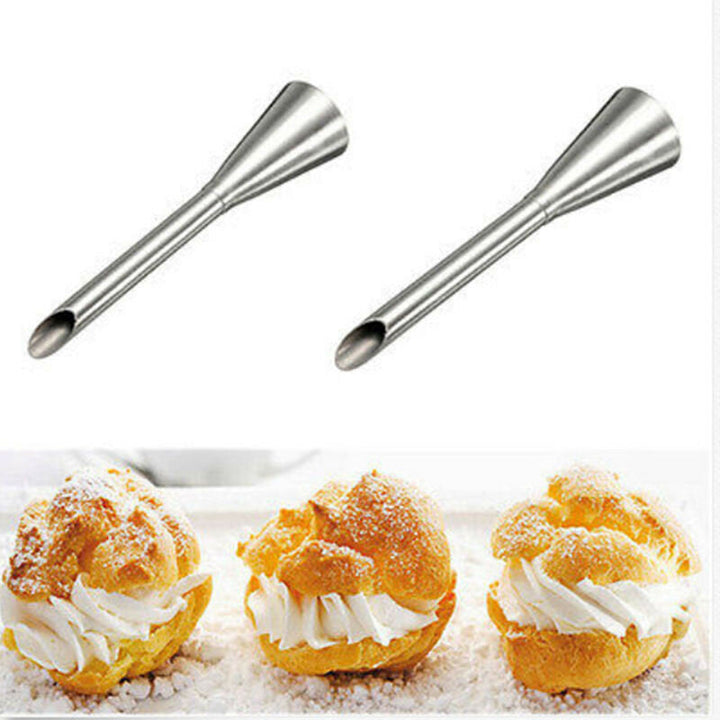 1pc fine Puffs Cream Icing Piping Nozzle Tip Stainless Steel Long Puff Nozzle Tip Image 3
