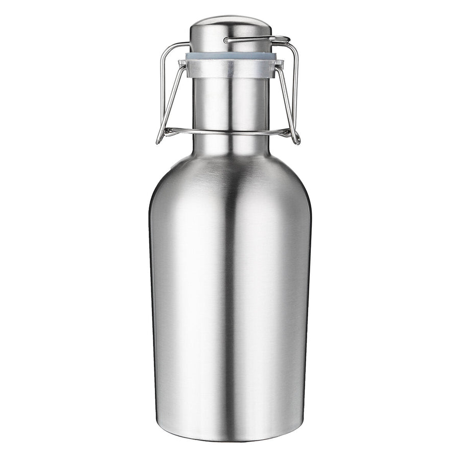 1L Single Layer Stainless Steel B eer W-ine Beverage Pot Bottles Barrel B-eer Pot Image 1