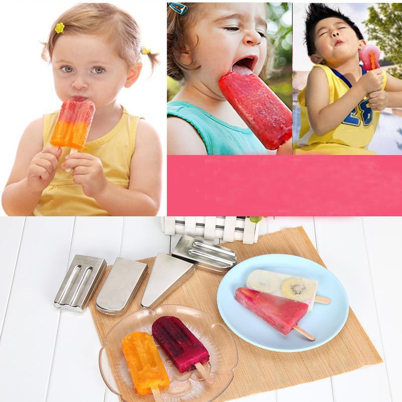 1pc DIY Ice Cream Pop Mold Popsicle Lolly Mould Stainless Steel Ice Cube Tray Pan Image 4