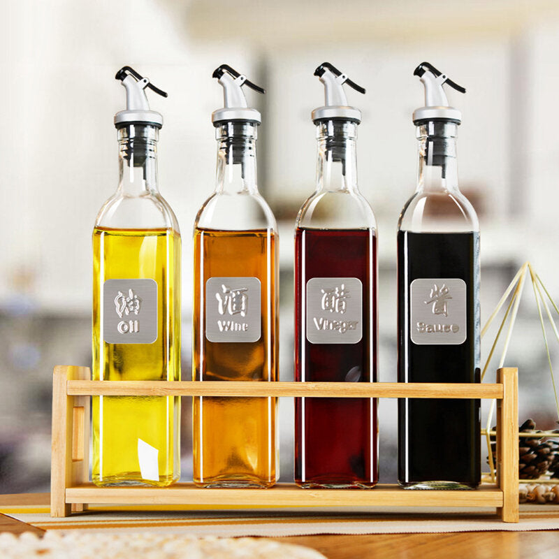 1Pc Glass Sauce Vinegar Oil Bottle Oil Dispenser Container Gravy Boats Condiment Seasoning Bottle Olive Oil Dispenser Image 1