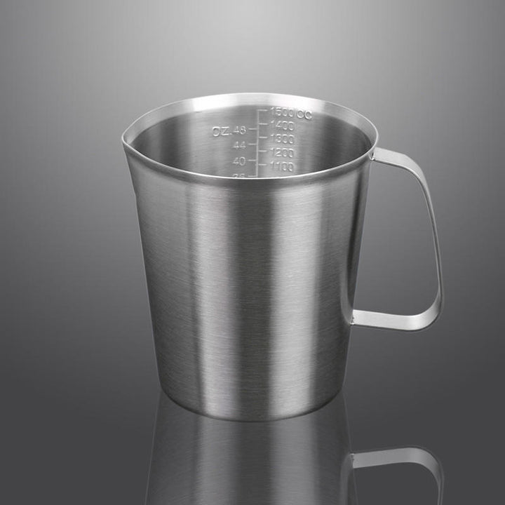 18,10 Stainless Steel Measuring Cup Frothing Pitcher with Marking For Milk Froth Image 4