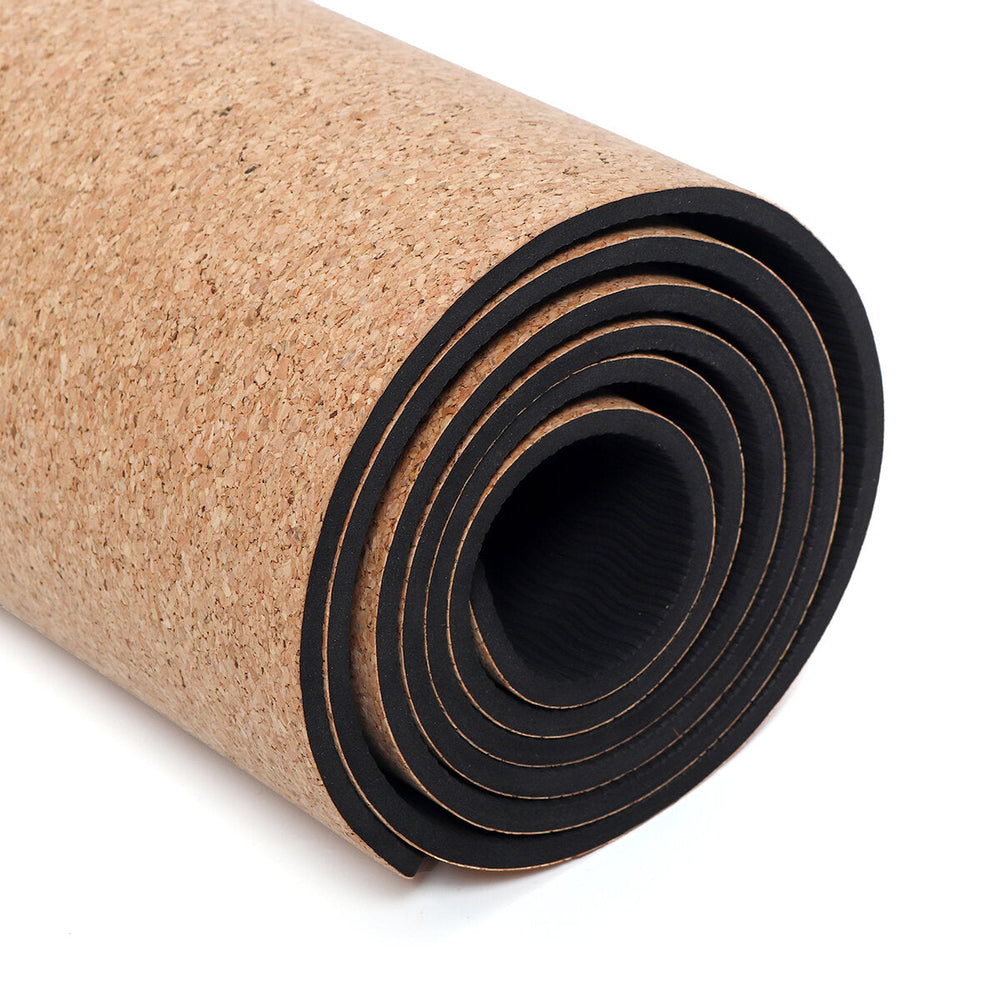 183x68cm Natural Cork TPE Yoga Mat Non-Slip Gym Mats Training Rugs Fitness Sports Mat Sports Protective Gear with Image 2