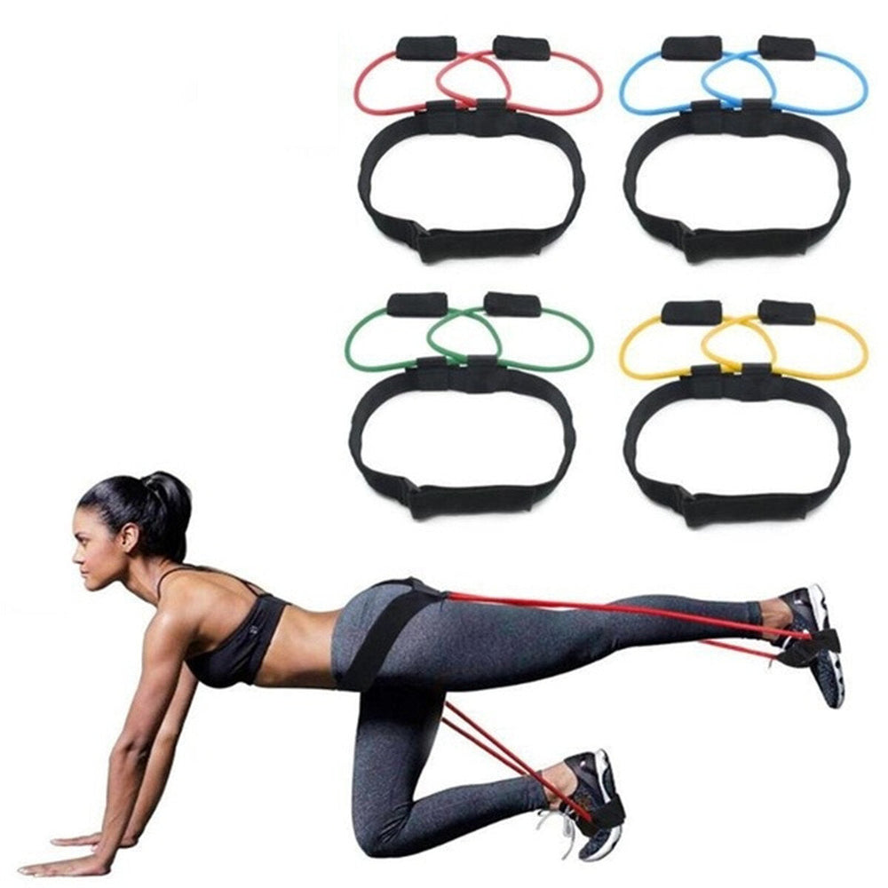 15-35lb Adjustable Fitness Resistance Bands Elastic Band Butt Legs Muscle Training Band Image 2