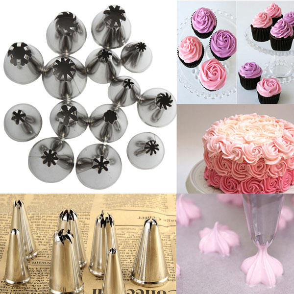 14Pcs Stainless Steel Flower Icing Piping Nozzles Cake Pastry Decorating Accessories Baking Tool Image 3