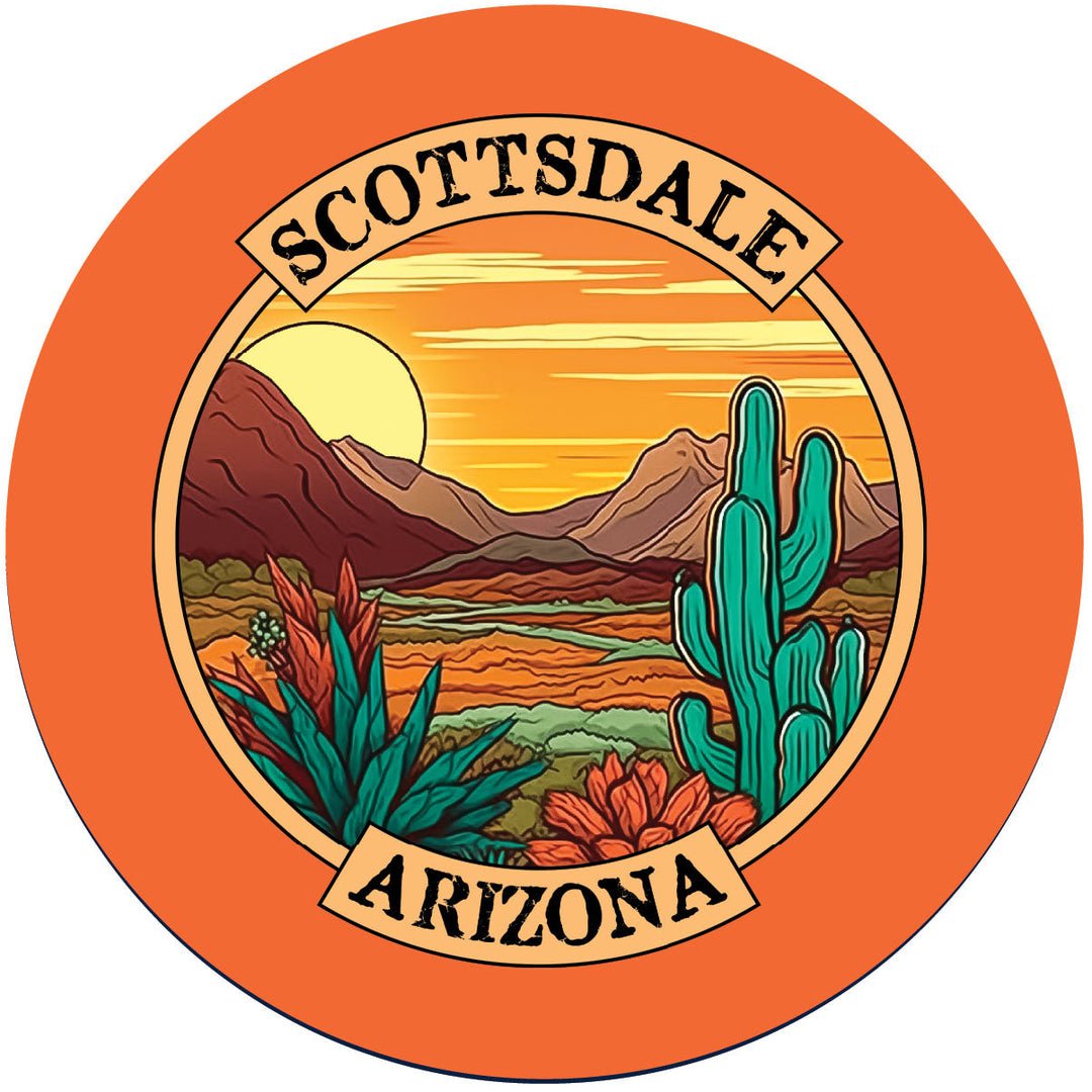 Scottsdale Arizona Design A Souvenir Coaster Paper  4 Pack Image 1