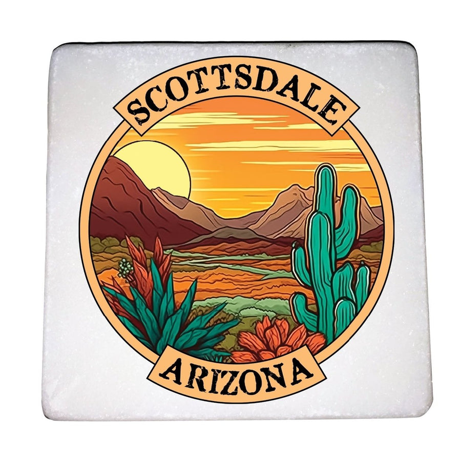 Scottsdale Arizona Design A Souvenir 4x4-Inch Coaster Marble 4 Pack Image 1