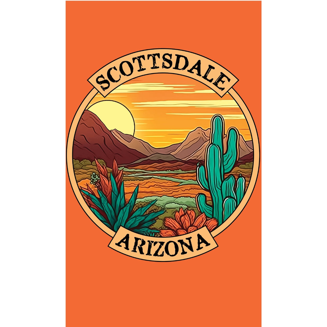 Scottsdale Arizona Design A Souvenir Metal Sign 9 x 15 Image 1