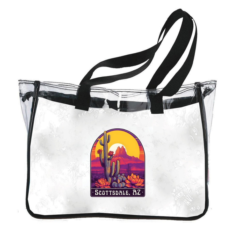 Scottsdale Arizona Design B Souvenir Clear Tote Bag Image 1