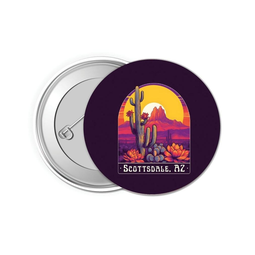 Scottsdale Arizona Design B Souvenir Small 1-Inch Button Pin 4 Pack Image 1