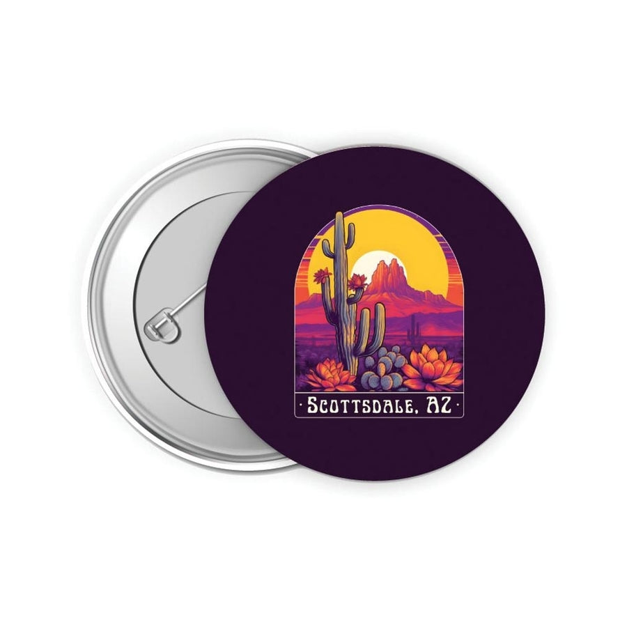 Scottsdale Arizona Design B Souvenir Small 2-Inch Button Pin 4 Pack Image 1