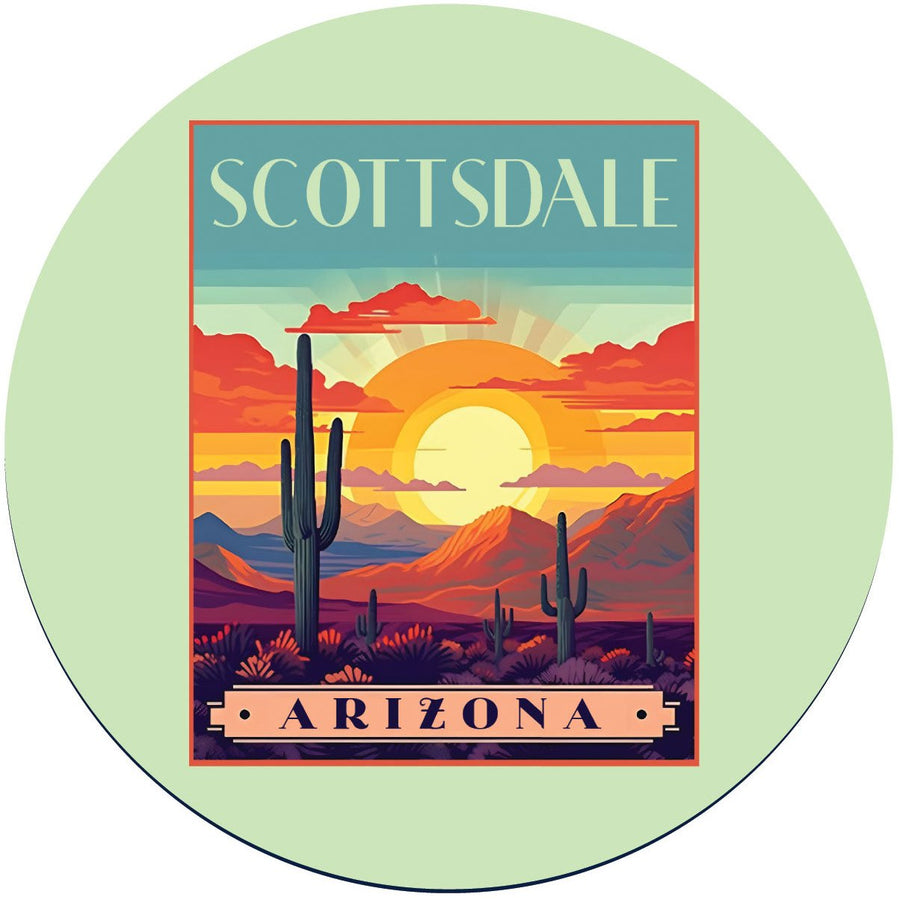 Scottsdale Arizona Design C Souvenir Coaster Paper 4 Pack Image 1