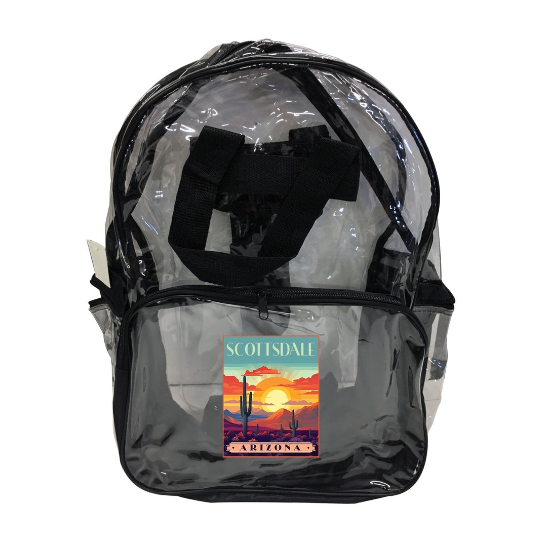 Scottsdale Arizona Design C Souvenir Clear View Backpack Image 1