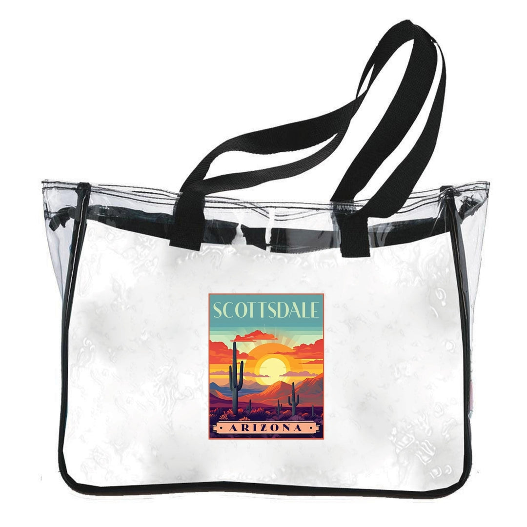 Scottsdale Arizona Design C Souvenir Clear Tote Bag Image 1