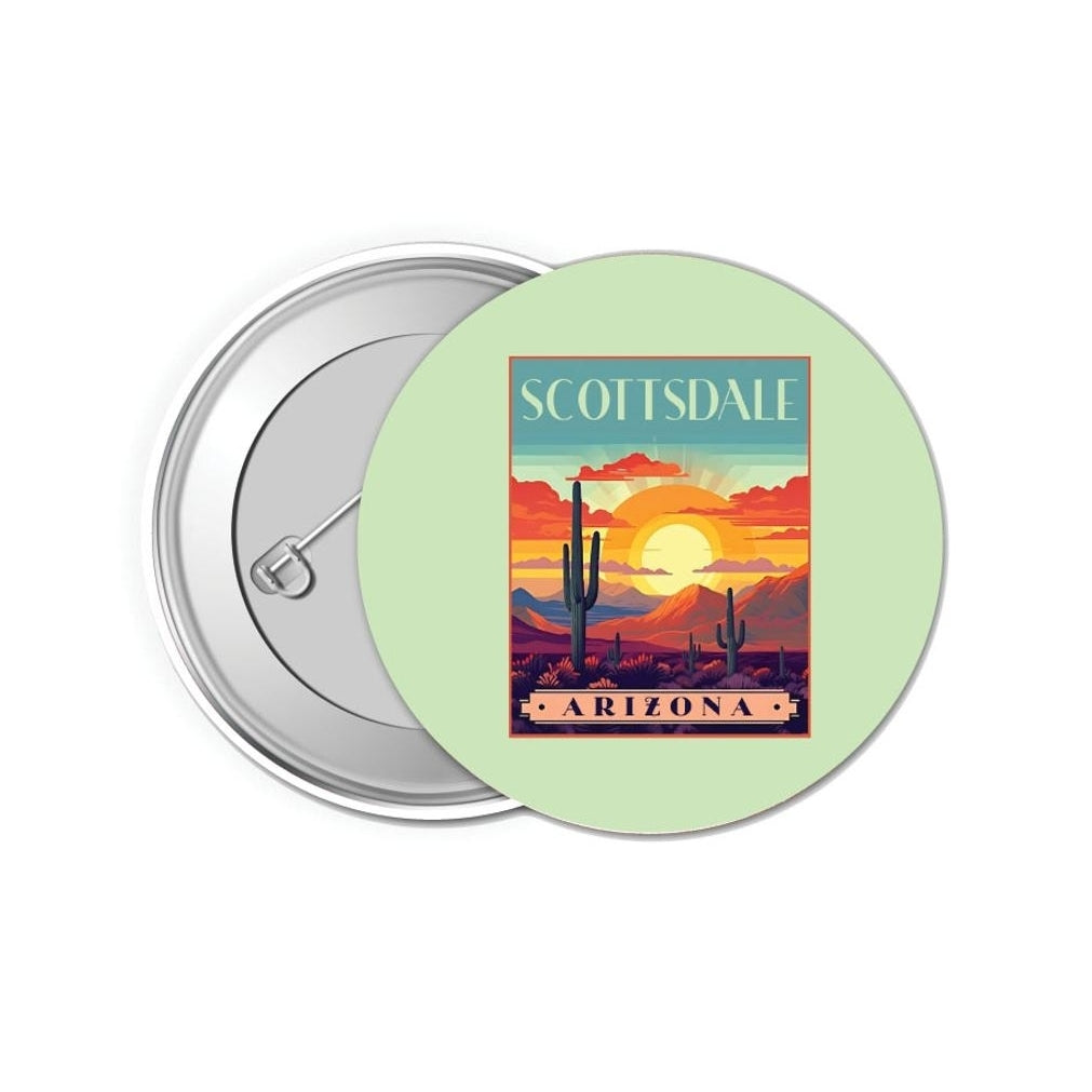 Scottsdale Arizona Design C Souvenir Small 1-Inch Button Pin 4 Pack Image 1