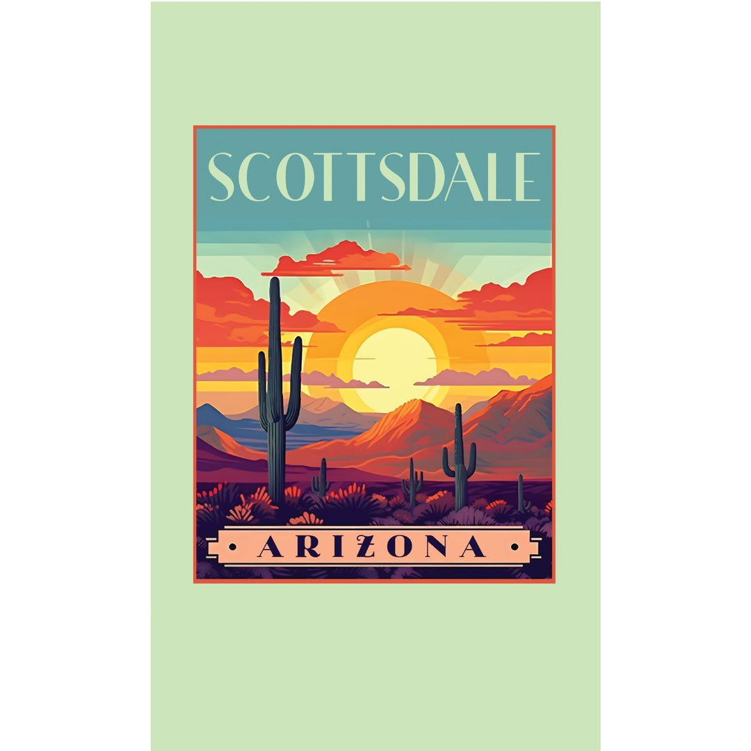 Scottsdale Arizona Design C Souvenir Metal Sign 9 x 15 Image 1