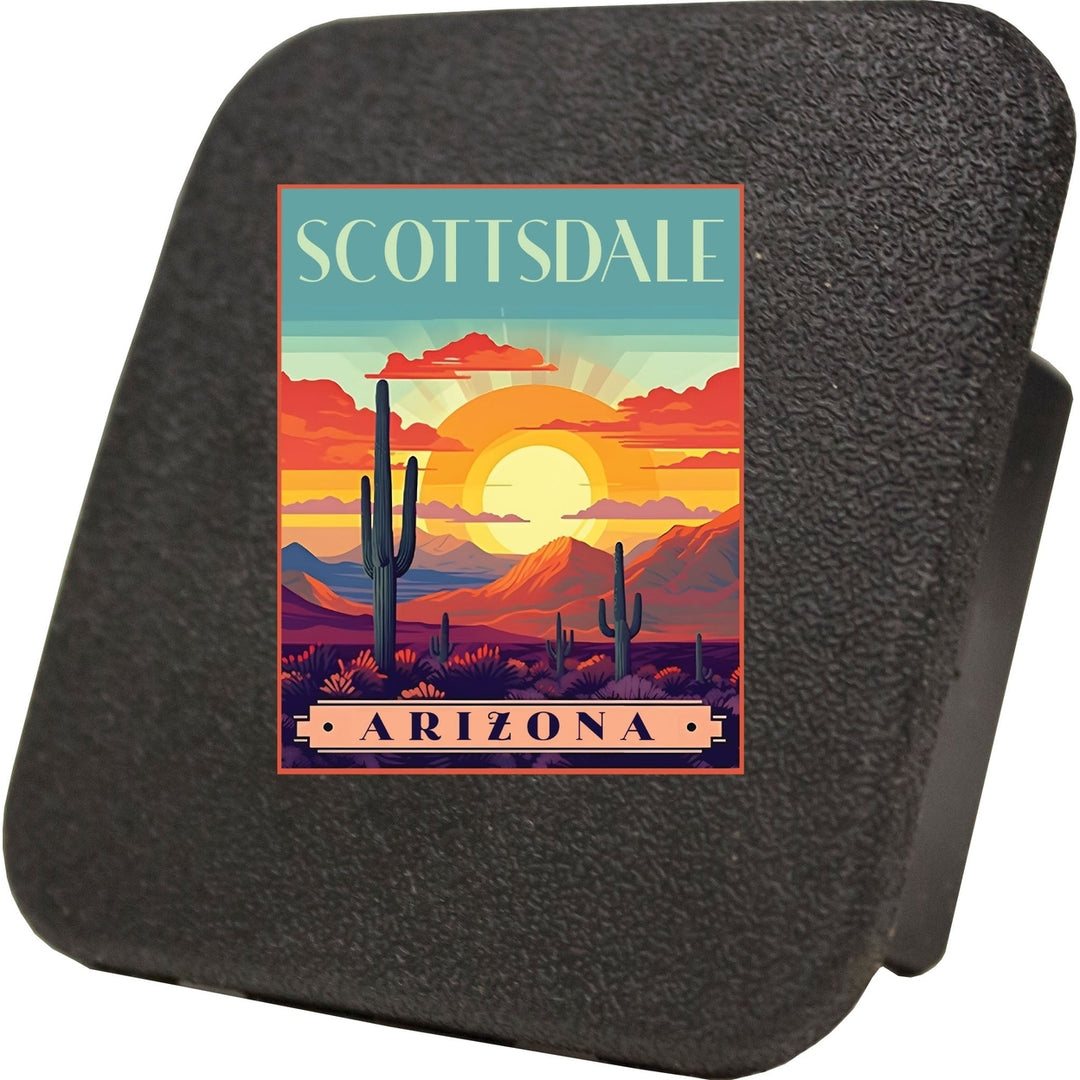 Scottsdale Arizona Design C Souvenir Rubber Trailer Hitch Cover Image 1