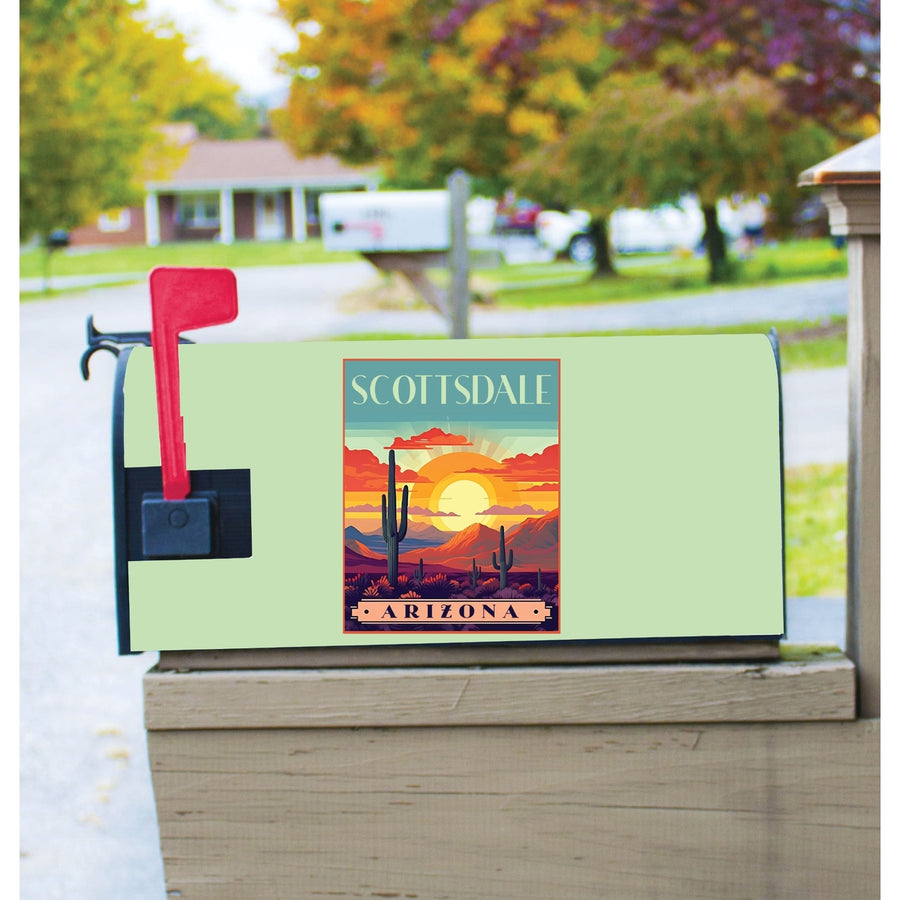 Scottsdale Arizona Design C Souvenir Magnetic Mailbox Cover Image 1