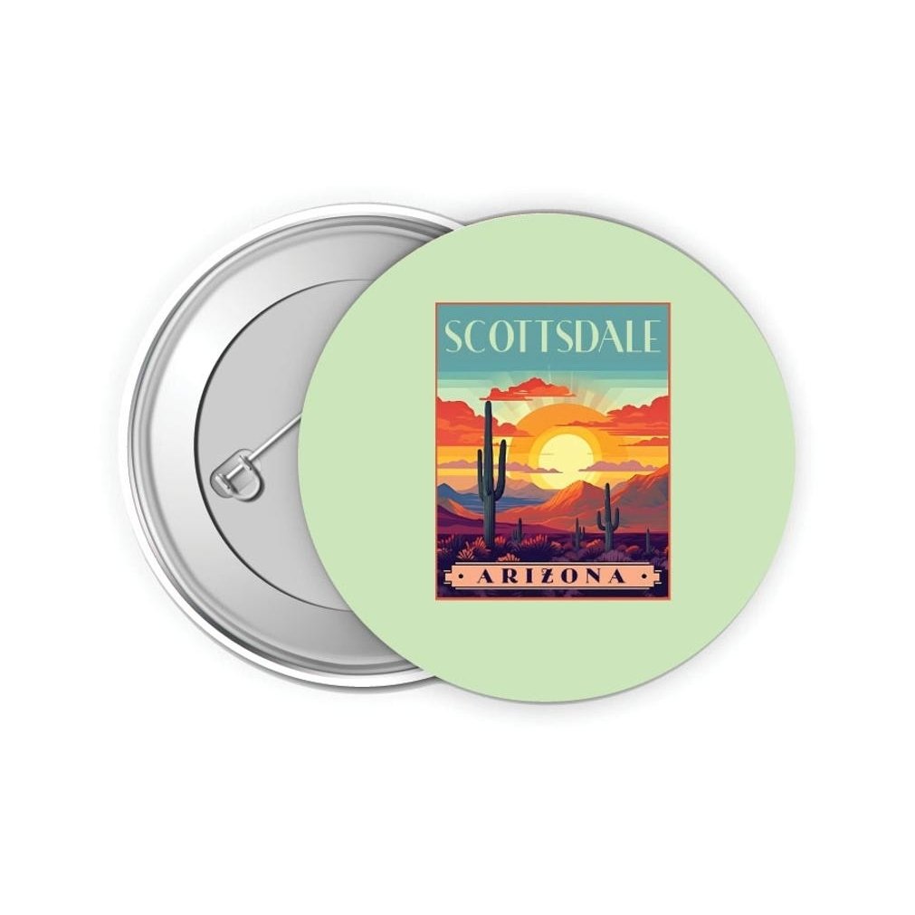 Scottsdale Arizona Design C Souvenir Small 2-Inch Button Pin 4 Pack Image 1