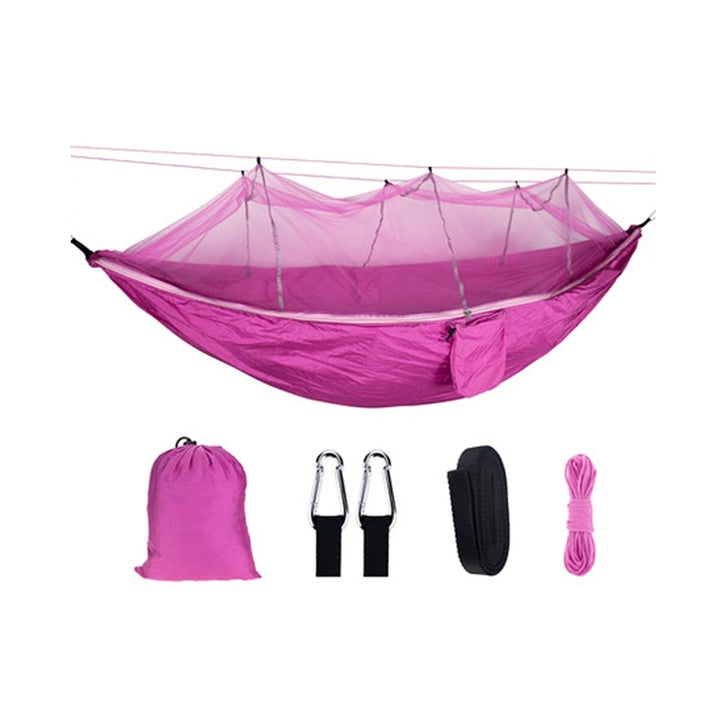 260x140cm Double Outdoor Travel Camping Hammock Bed WMosquito Net Kit Image 3