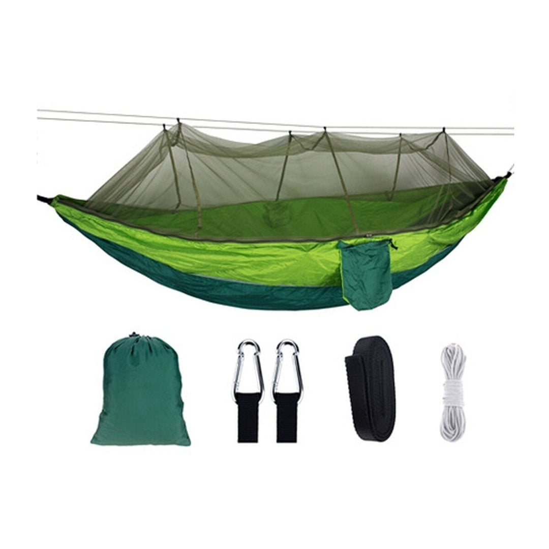 260x140cm Double Outdoor Travel Camping Hammock Bed WMosquito Net Kit Image 1