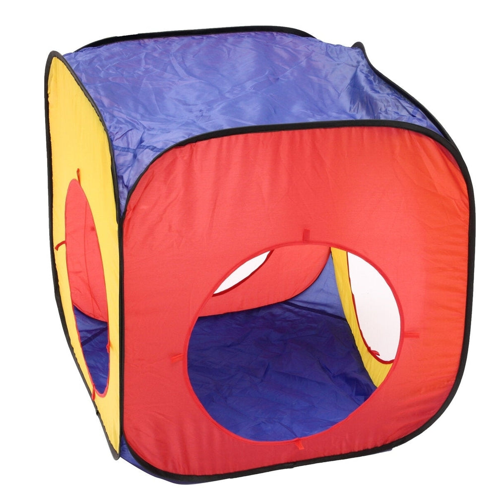 2.8M Three In One Outdoor Childrens Tent Crawl Tunnel Cubic Shape Playhouse for Kids Image 2